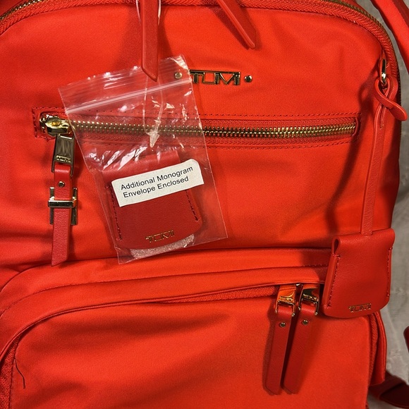 NWT Tumi Carson Voyageur backpack in rare red - Picture 11 of 16